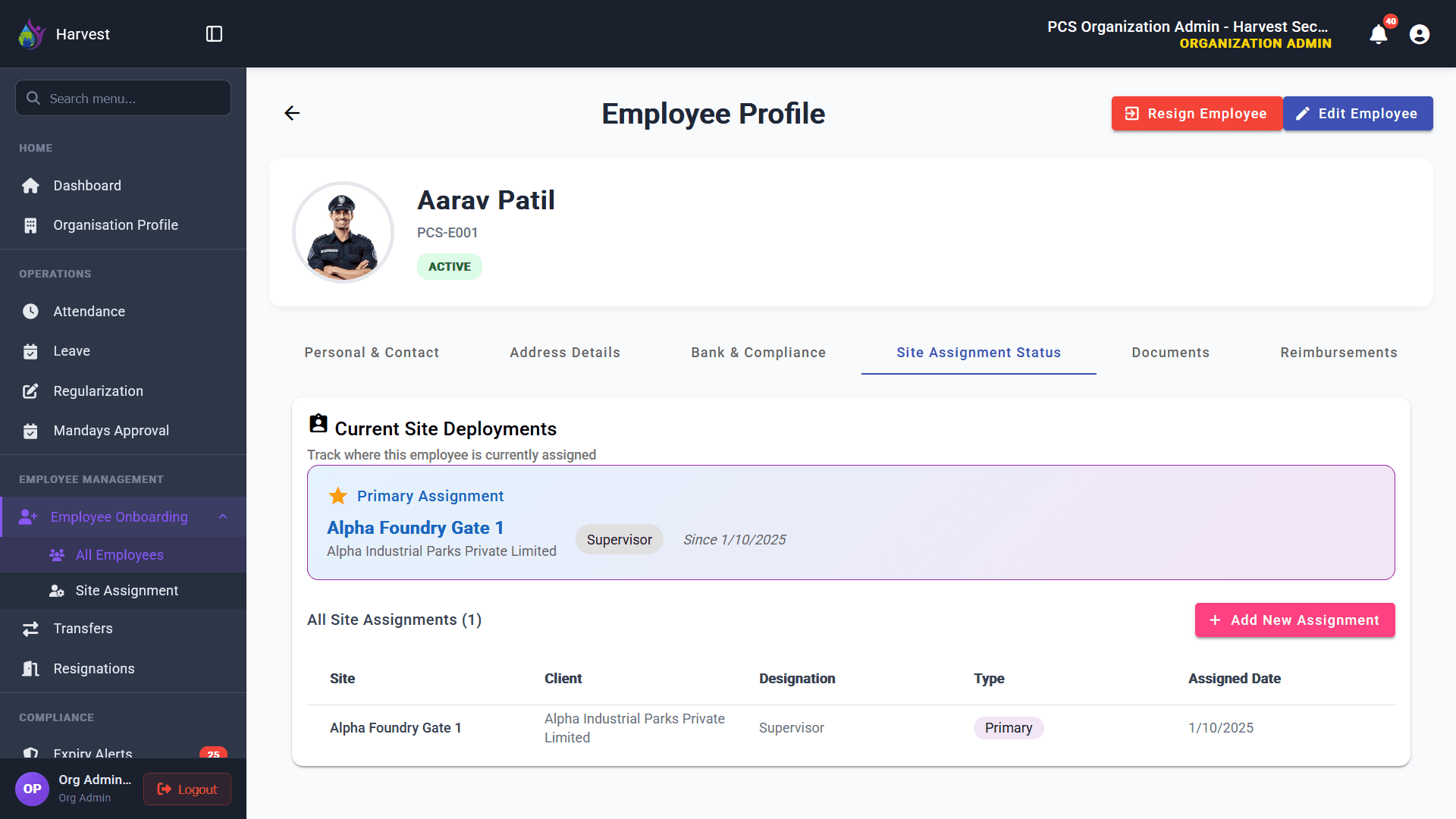 Employee Profiles & Compliance Documents